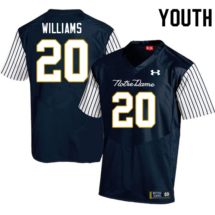 Youth #20 Aneyas Williams Notre Dame Fighting Irish College Football Jerseys Stitched-Alternate